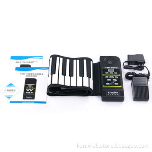 61 Keys Silicone Digital Roll Up Keyboard Piano for Kids